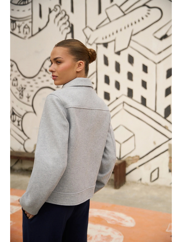 Moodo Късо яке сиво Moodo