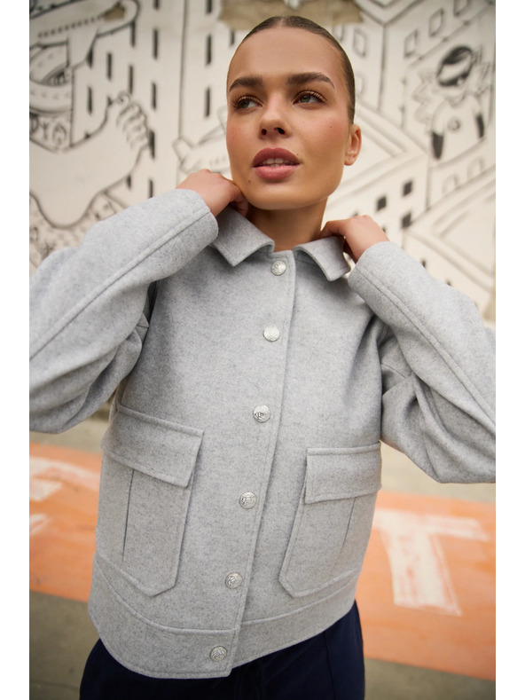 Moodo Късо яке сиво Moodo