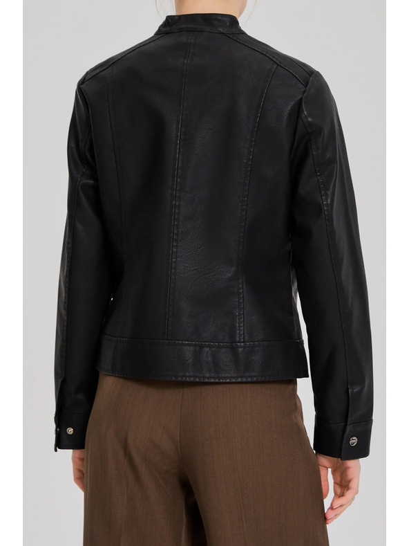 Moodo Черно яке от изкуствена кожа Moodo