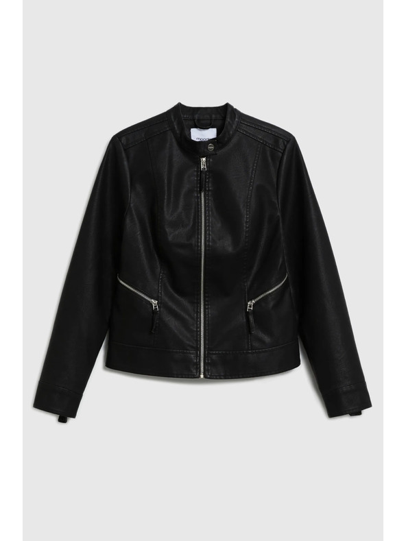 Moodo Черно яке от изкуствена кожа Moodo