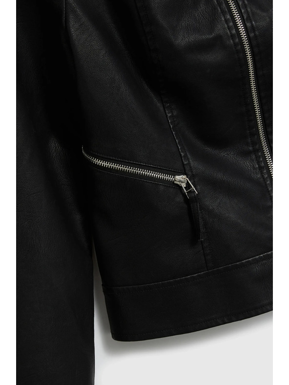 Moodo Черно яке от изкуствена кожа Moodo