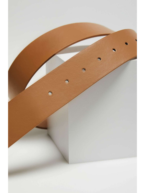 Moodo Тъмно бежов широк колан Moodo