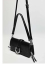 Moodo Черна чанта през рамо със сребърна катарама Moodo