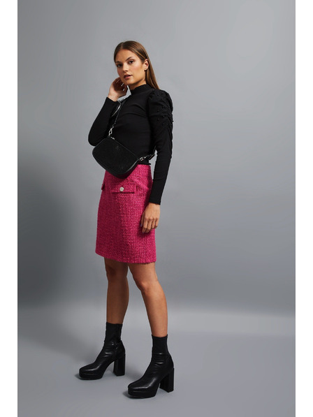 Moodo Черна чанта през рамо с цип Moodo