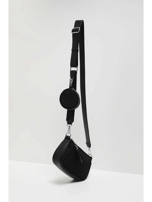 Moodo Черна чанта през рамо с цип Moodo