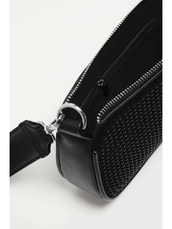 Moodo Черна чанта през рамо с цип Moodo