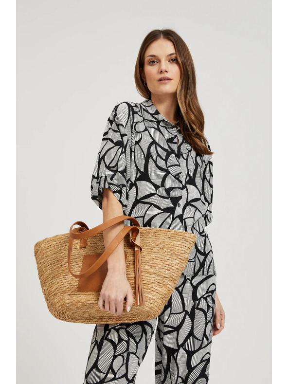 Moodo Голяма чанта през рамо кафява Moodo