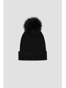 Moodo Шапка с помпон, декорирана с пайети черна Moodo