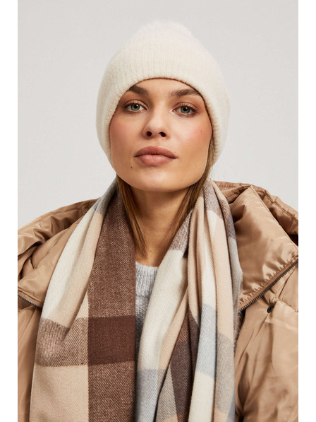 Moodo Шапка с помпон в прахово розово Moodo