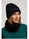 Moodo Топла кожена шапка черна Moodo