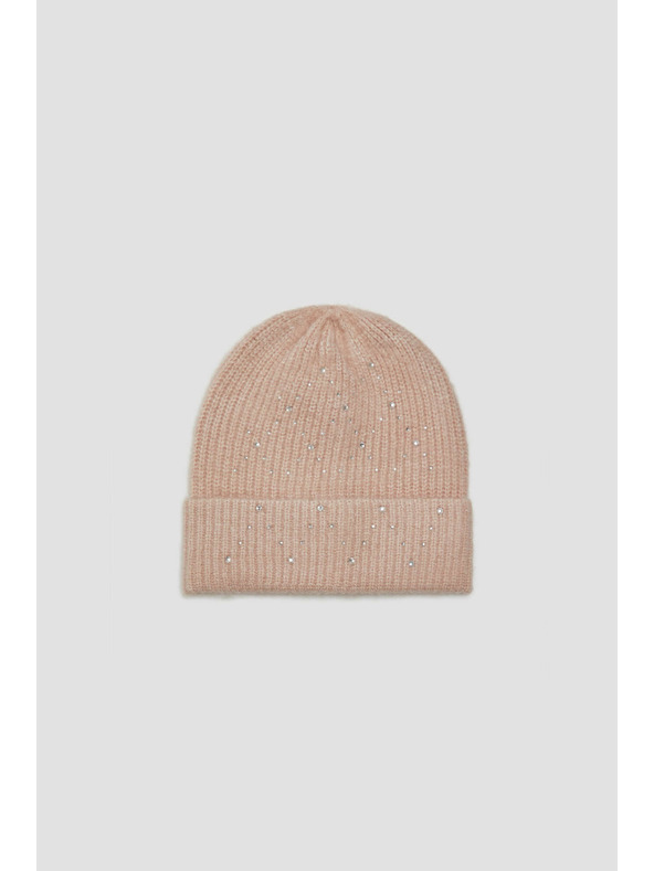 Moodo Плетена шапка, пудрово розова Moodo