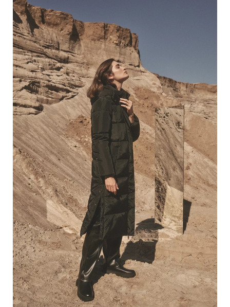 Moodo Подплатено яке с качулка черно Moodo