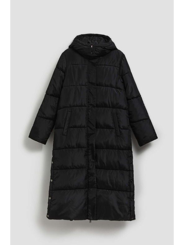 Moodo Подплатено яке с качулка черно Moodo