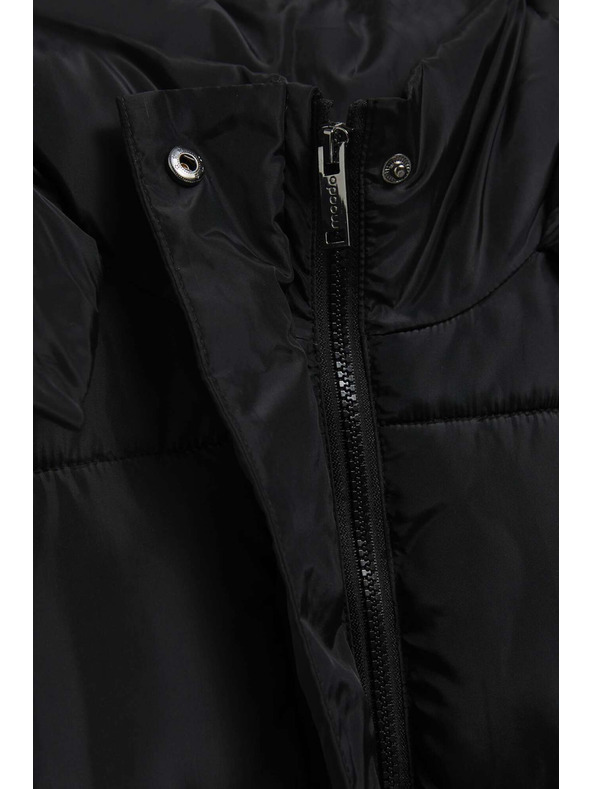 Moodo Подплатено яке с качулка черно Moodo