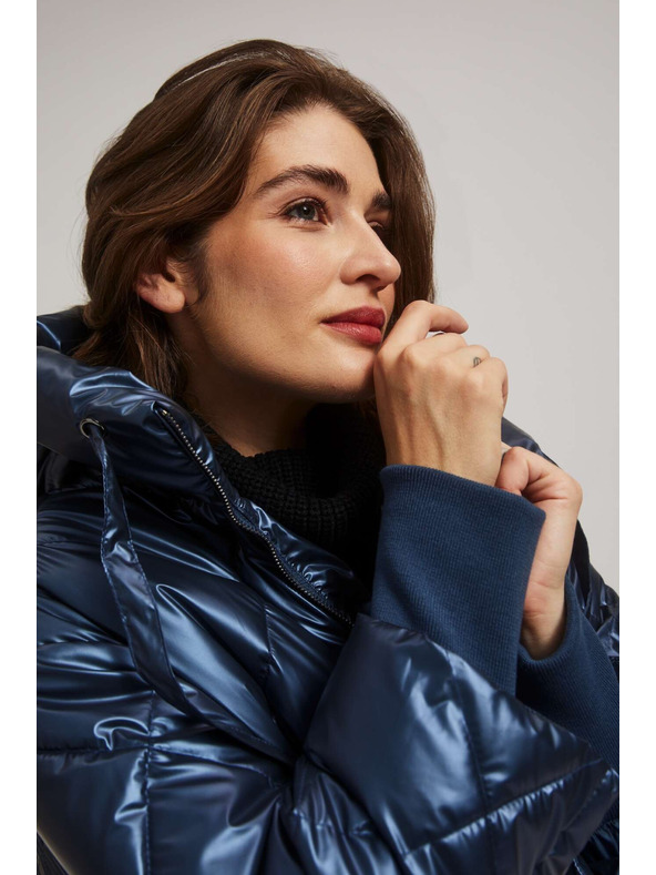 Moodo Металик подплатено яке, тъмносиньо Moodo