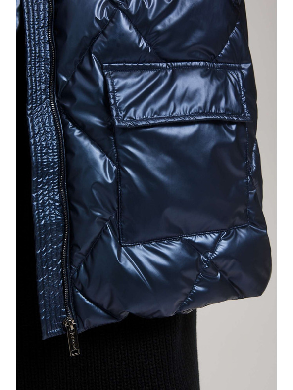 Moodo Металик подплатено яке, тъмносиньо Moodo