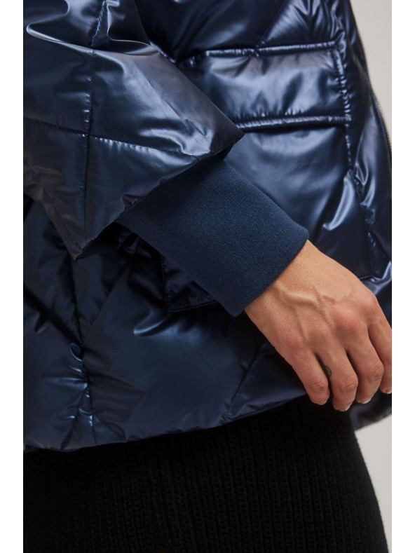 Moodo Металик подплатено яке, тъмносиньо Moodo