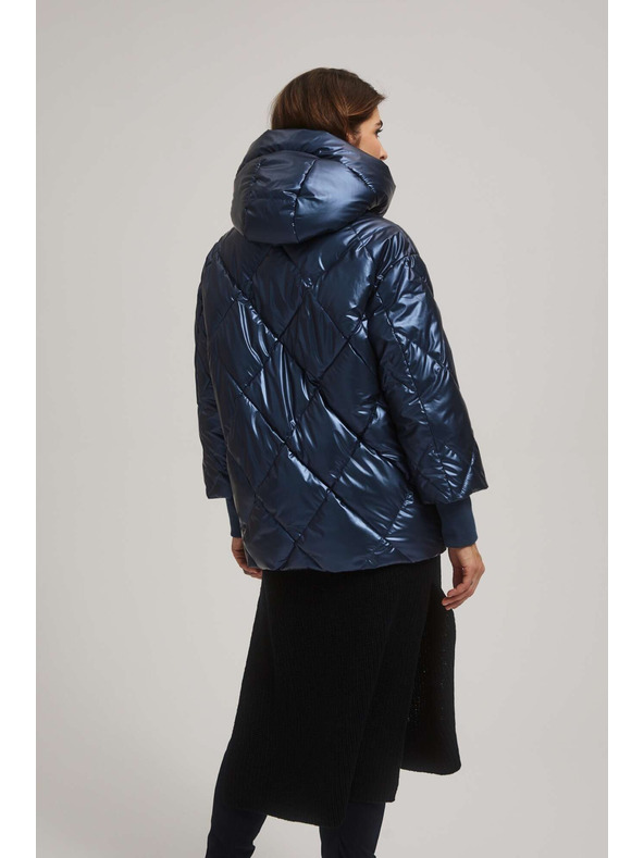 Moodo Металик подплатено яке, тъмносиньо Moodo