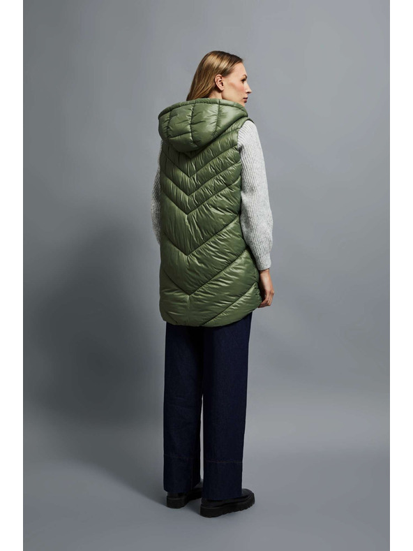 Moodo Подплатена грейка с качулка, маслинено зелена Moodo