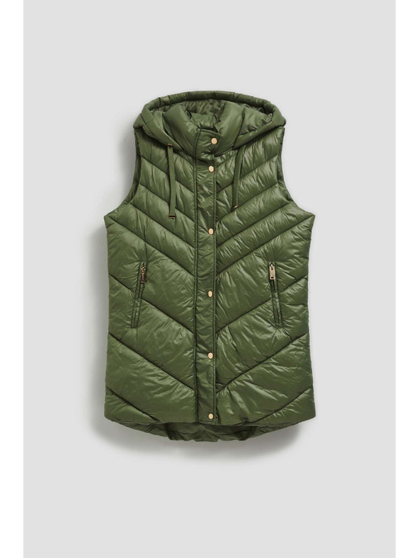 Moodo Подплатена грейка с качулка, маслинено зелена Moodo