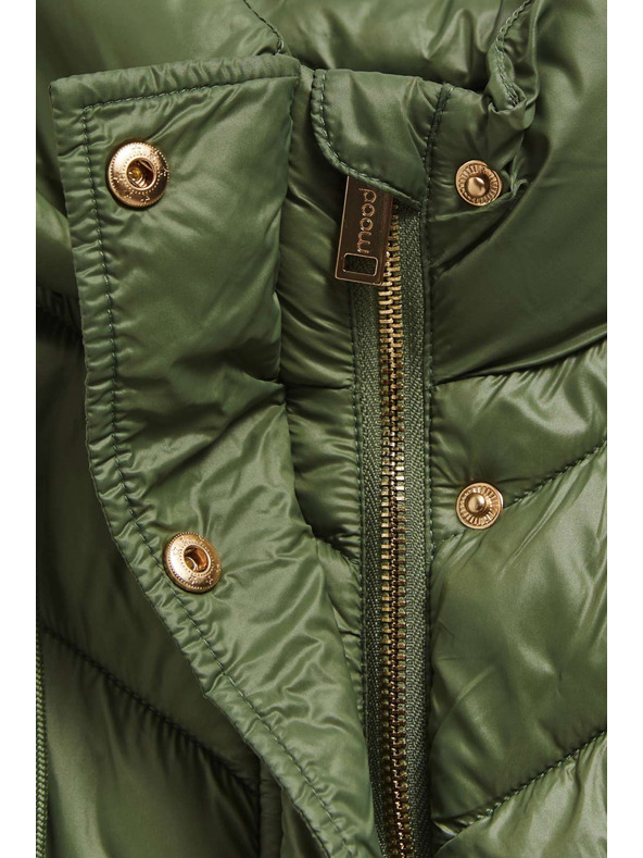 Moodo Подплатена грейка с качулка, маслинено зелена Moodo