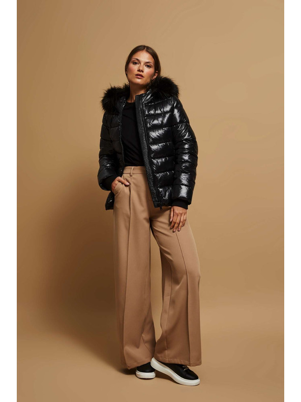 Moodo Подплатено яке с пухена качулка Moodo