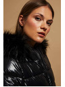 Moodo Подплатено яке с пухена качулка Moodo