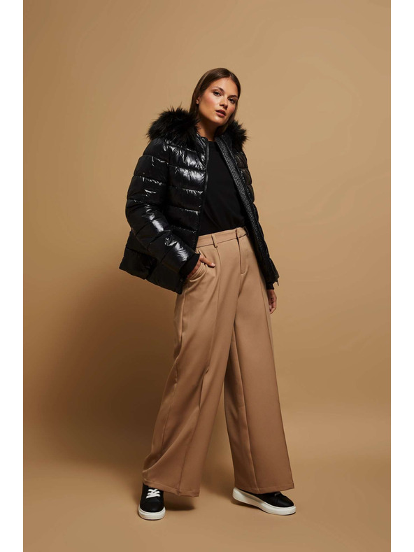 Moodo Подплатено яке с пухена качулка Moodo