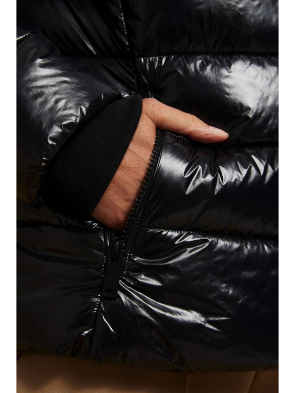 Moodo Подплатено яке с пухена качулка Moodo