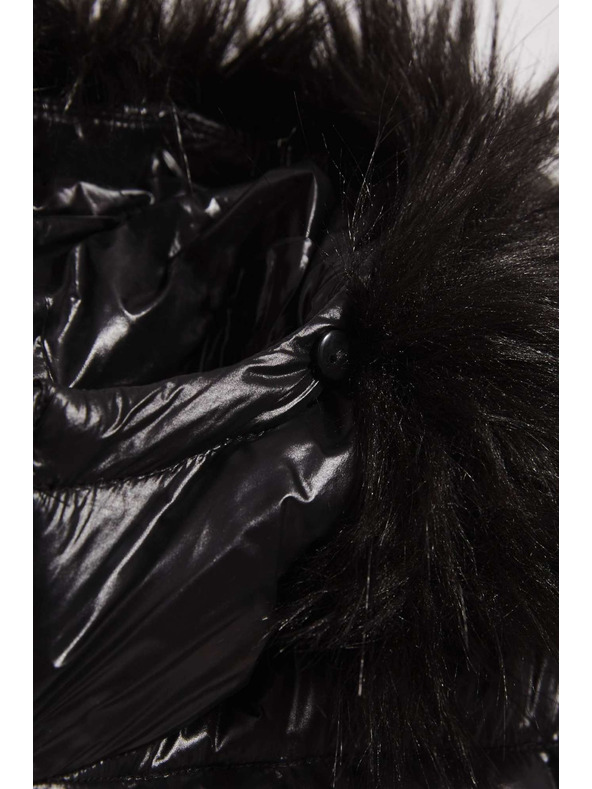 Moodo Подплатено яке с пухена качулка Moodo