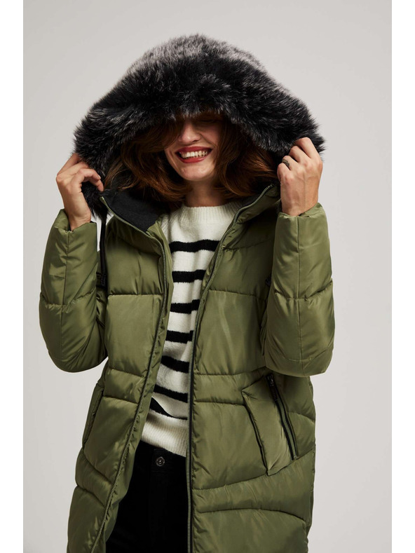 Moodo Подплатено яке с топла качулка Moodo