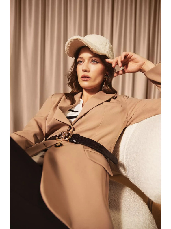 Moodo Едностранно сако, тъмнобежово Moodo