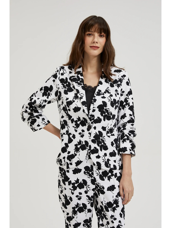 Moodo Сако с 3/4 ръкави, черно-бяло Moodo