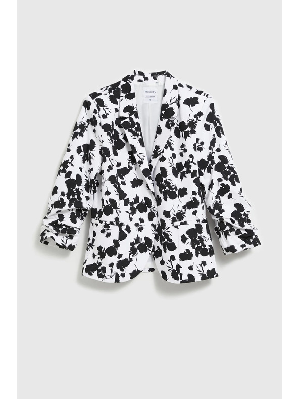 Moodo Сако с 3/4 ръкави, черно-бяло Moodo