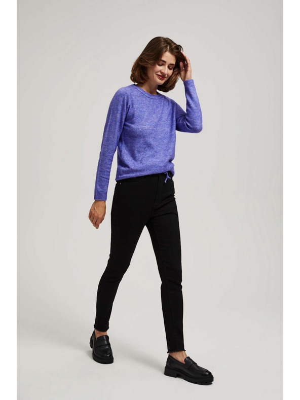 Moodo Тесни дънки със среден колан, черни Moodo