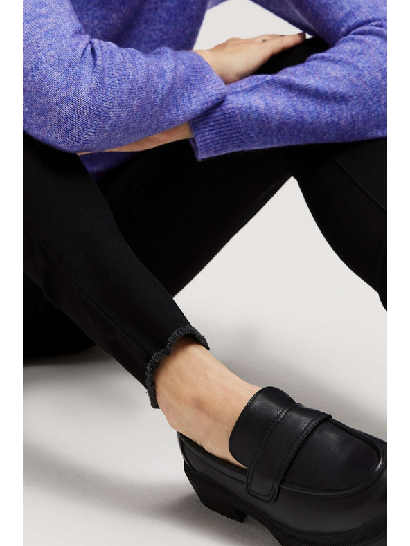 Moodo Тесни дънки със среден колан, черни Moodo