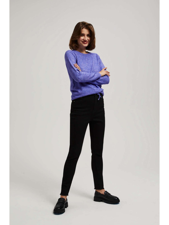 Moodo Тесни дънки със среден колан, черни Moodo