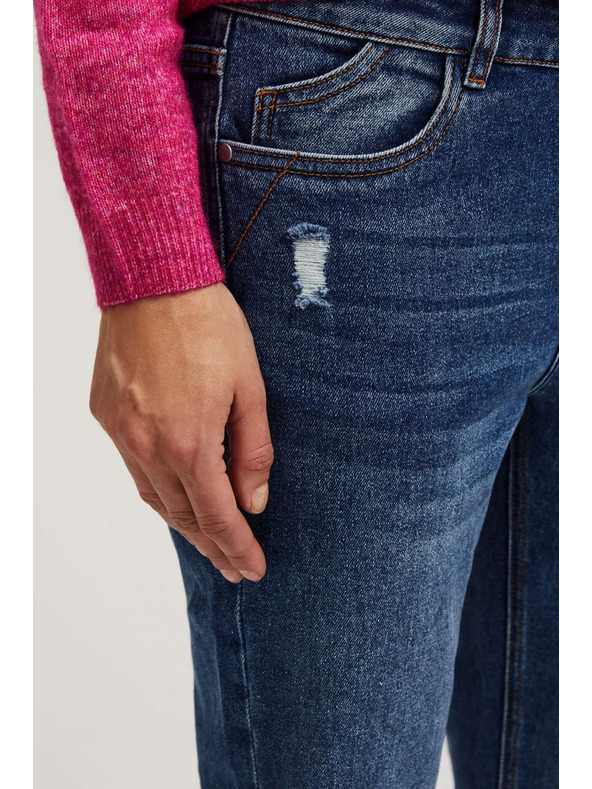 Moodo Тъмносини boyfriend дънки Moodo