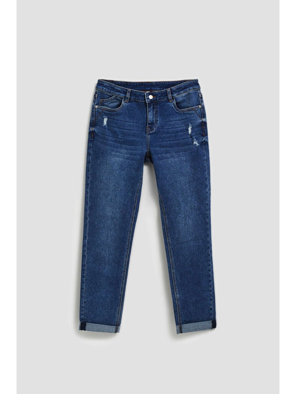 Moodo Тъмносини boyfriend дънки Moodo