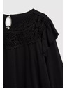 Moodo Черна тениска с дантела Moodo