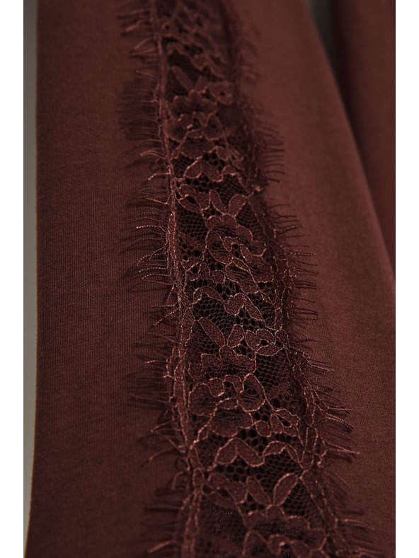 Moodo Тениска с дантела по ръкавите Moodo