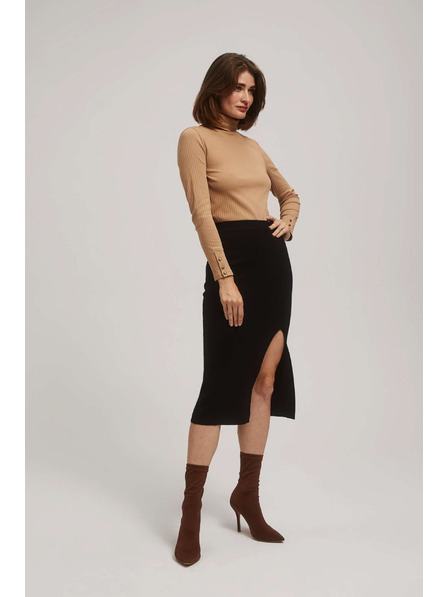 Moodo Рипсена блуза с висока яка Moodo