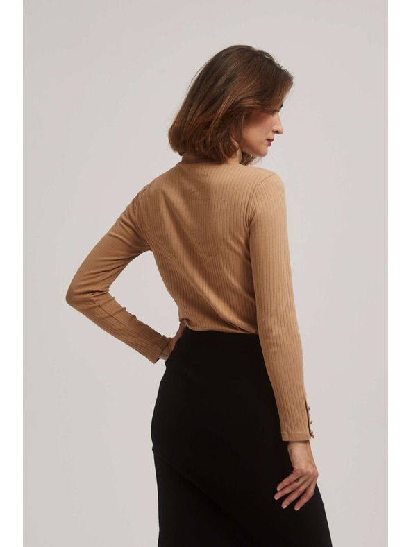 Moodo Рипсена блуза с висока яка Moodo