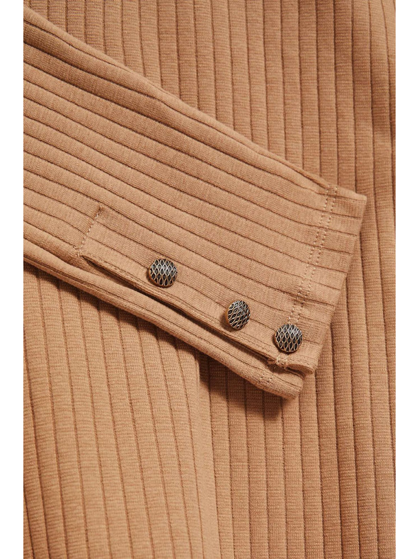 Moodo Рипсена блуза с висока яка Moodo