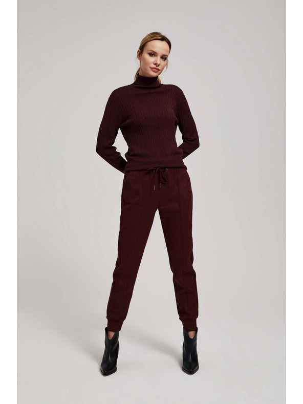 Moodo Кестеняви панталони с връзка Moodo