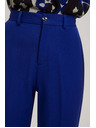 Moodo Сини панталони със структура и широки крачоли Moodo