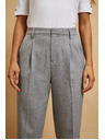 Moodo Официални сиви панталони с подгъване и прегъване Moodo