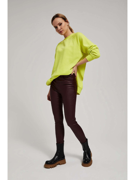 Moodo Восъчни тесни панталони в кестеняв цвят Moodo