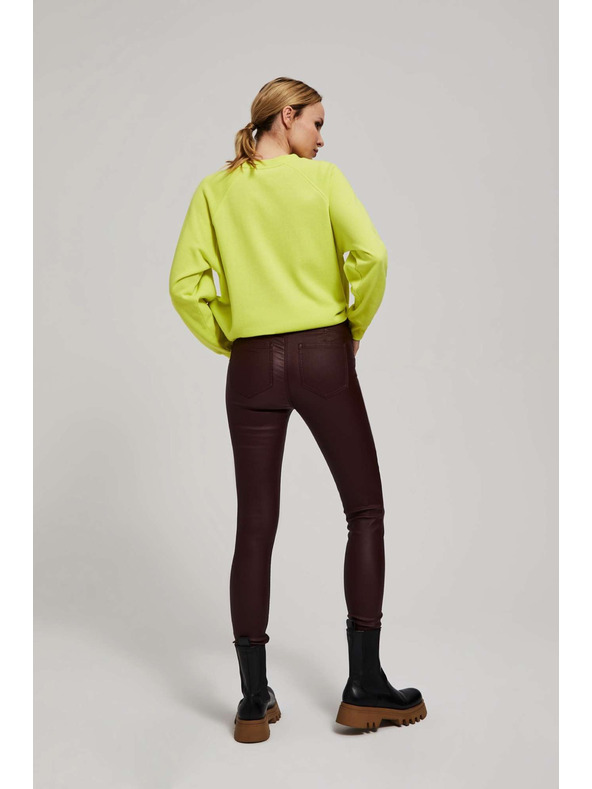 Moodo Восъчни тесни панталони в кестеняв цвят Moodo