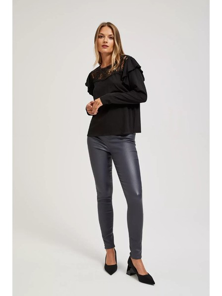 Moodo Восъчни тесни сиви панталони Moodo